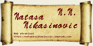 Nataša Nikašinović vizit kartica